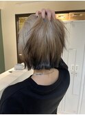 saraju ヒラノ　デザインカラー　ボブ　ルーツカラ―