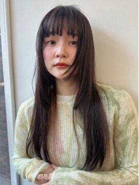 ハニー 町田(HONEY) ワイドバング　レイヤーカット　オリーブベージュ