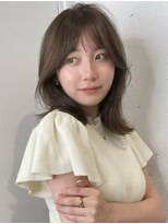 トイ(TOI)&nbsp;上品なフェイスレイヤーカット/シースルーバング/グレージュ