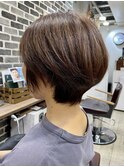 襟足すっきり丸みショート