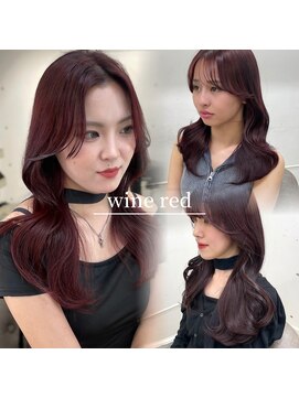 シーン(seen) 【くびれヘア×ワインレッド】