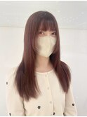 血色感アップうる艶ピンクブラウンヘア♪