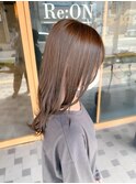オリーブベージュ×セミロング