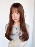 ロング美髪前髪カット顔周りレイヤー_ba537282