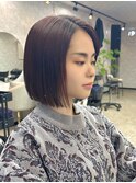 ボブ/ミニボブ/切りっぱなしボブ/前下がり/前下がりボブ/韓国