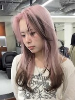 ニコ トウキョウ 渋谷(nico TOKYO)&nbsp;ミルクティーピンクホワイトパープルハイトーンダブルカラー韓国