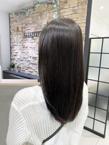 ケンジサナンド(KENJE Sanando)&nbsp;艶髪カーキベージュロング