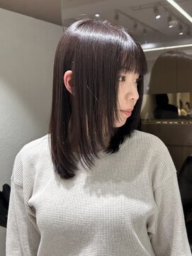 ピンクブラウン/ピンクベージュ/暖色カラー/恵比寿美容室