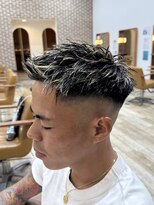 ピークスヘア(peaks hair)&nbsp;メンズベリーショート 短髪 ハイライト メッシュ フェードカット