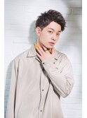 【GROOMER/S】 サイドパート コテパーマ スタイル