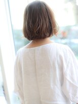 マイラ 銀座(myla)&nbsp;オレンジブラウン大人可愛い小顔ひし形切りっぱなしぱつっとボブ