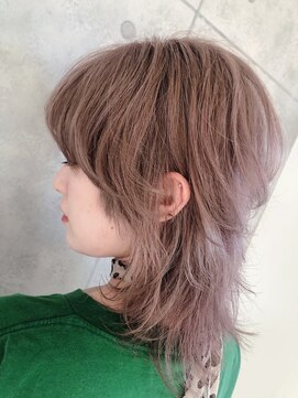 エヌプラス(N+) 黒髪グラデヘアーオリーブグレー小顔に見せるヘアココアベージュ
