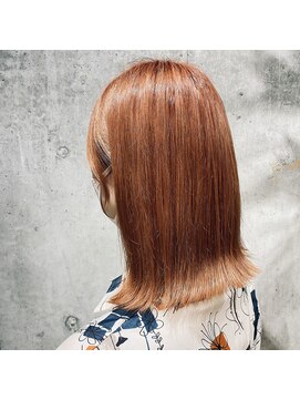 ルート(root) 外ハネボブ/ハイトーンカラー／オレンジ[登戸]