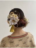 シニヨン　ヘアアレンジ　結婚式　卒業式　成人式　お呼ばれヘア