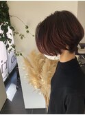 30代40代前髪無しショートスタイル