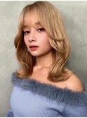 大人ガーリー/前髪/顔周りレイヤー×ブリーチなし韓国ヘア[大宮]