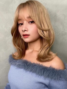 グロー 大宮(GLROW) 大人ガーリー/前髪/顔周りレイヤー×ブリーチなし韓国ヘア[大宮]
