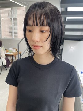 ヘアー アイス 御器所本店(HAIR ICI) 20代30代大人可愛い★小顔ボブ丸みショートウルフカット