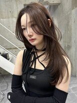 サイン 渋谷(SIGN)&nbsp;韓国ヘアくびれヘア髪質改善レイヤーカットべージュブリーチ無し