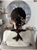 編みおろしヘアセット