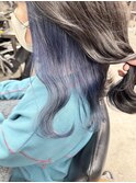 #ネイビーブルーのインナーカラー
