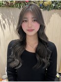 レイヤーカット グレージュ グレーシルバー ダブルカラー
