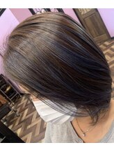ルクナージュ 石岡店(Lecunarge) ハイライトしてあった髪に色を付けて自然に仕上げました。