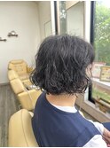 お手入れ簡単ボブパーマ