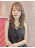 韓国風顔まわりレイヤーカット髪質改善くびれヘアハイライト仙台