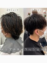 ロミー 本厚木(ROMMY.) メンズカット◎ナチュラルショート韓国マッシュチャコールグレー