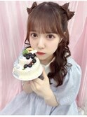 透色ドロップ佐倉なぎちゃん＊立体リボンハーフツイン＊
