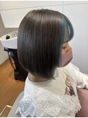 グレー×ターコイズインナー