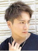 大分スパイキーショートメンズカット刈り上げツーブロック短髪