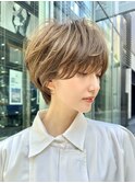 ＜30.40.50代＞大人似合わせショートx透明感カラー