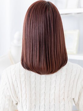 カバーヘア 上尾西口店(COVER HAIR) 美髪ローズベージュセンターパート艶感ストレートA9上尾30代40代