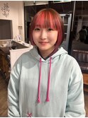 インナーカラーイヤリングカラーアンブレラカラーピンクブロンド
