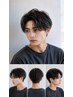 【直毛でも自然に動く】ナチュラルな雰囲気♪フェザーパーマ＋カット