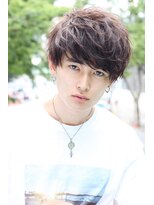 ネイビー(NAVY)&nbsp;シアオーバーマッシュ 2ブロック束感 立体感 ラフムーブパーマ