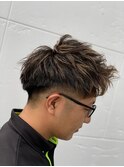 ツイストパーマ&メッシュカラー
