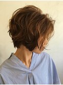 楽ちんパーマショート
