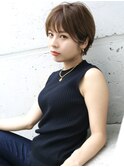 天神【BIRTH】マロンベージュ×大人かわいい耳かけショート