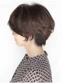 大人可愛いショートミルクティーベージュメルティカラー