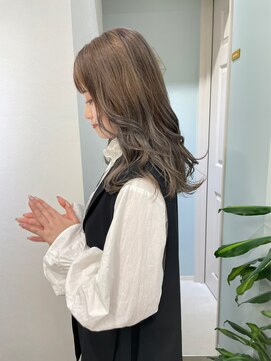 トゥーリ 薬院店(tuuli) tuuli miyu アッシュベージュセミロング/20代30代40代50代