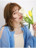 【tetote】顔周りレイヤー インナーカラー ミルクチョコレート