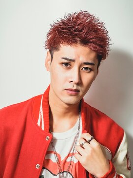 オーシャントーキョー 大阪(OCEAN TOKYO) アップバング メンズ メンズヘア ショート カラー ブリーチ 眉毛