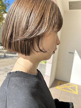 ジェムバイアルテフィーチェ(gem by artefice) ミニボブ×マロンベージュ#マロンベージュ#くすみベージュ