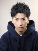 30代男性　短髪　ツイスト　大人髪型　スーツ　短髪ツイスト