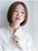 ボブルフ ネビージュ 小顔 レイヤー シースルー ワンレン