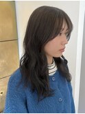 簡単スタイリングブリーチなしオリーブグレージュカラー