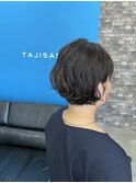▼ショートボブ×ニュアンスパーマ